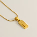 Gold color / 1 Piece Simple Series Hip-Pop/Rock Letter L Stainless Steel  Gold Color Unisex Pendant Necklaces Picture12